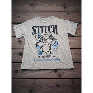 Disney Stitch "Ohana Means Family" Graphic T-Shirt Experiment 626 Design Grey XL